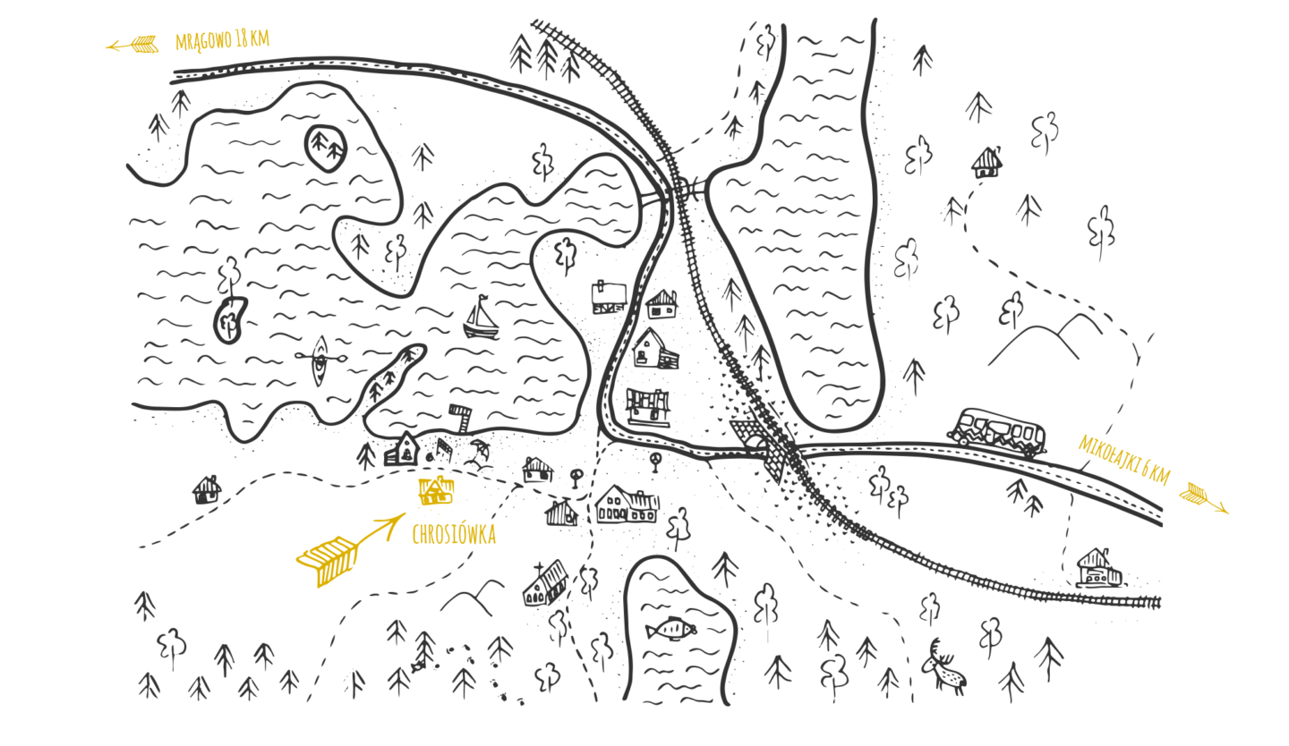 Mazury Noclegi nad Jeziorem | Chrosi&oacute;wka Mapa